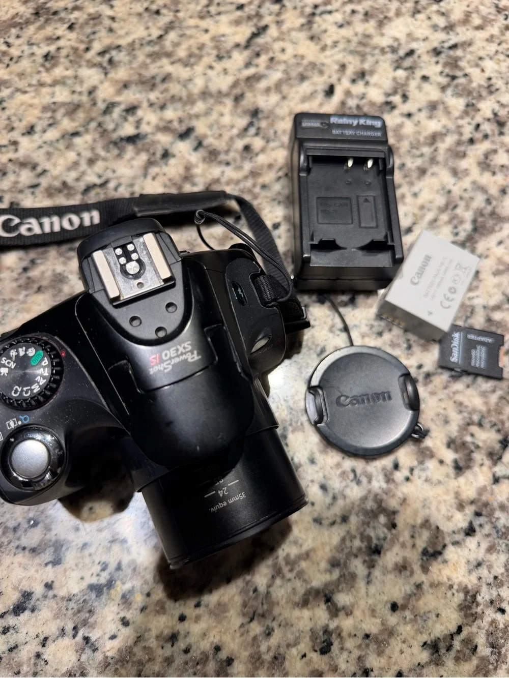 Canon Black PowerShot SX30 IS Digital Camera with Charger and Accessories